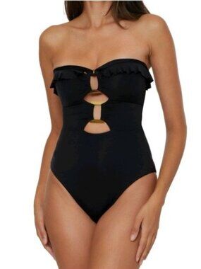 $98 Soluna Swim Women's Buckle-Up One-Piece Swimsuit Size XL
